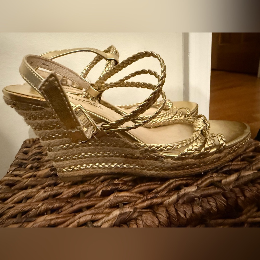 Michael Kors Metallic Gold Wedge Sandals